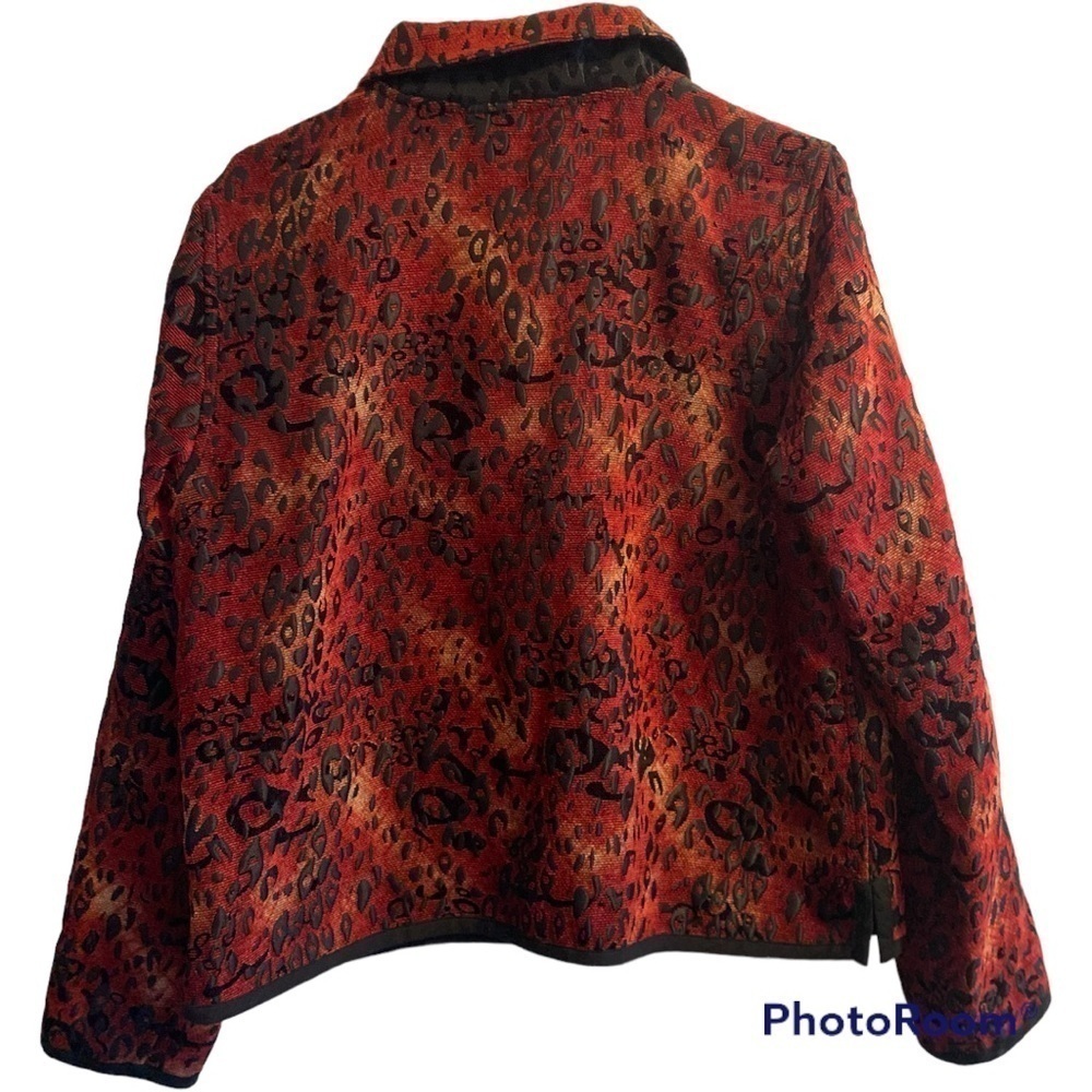 Christopher & Banks Black & Reddish / Rust Business Blazer Jacket. BEAUTIFUL! - Picture 2 of 15